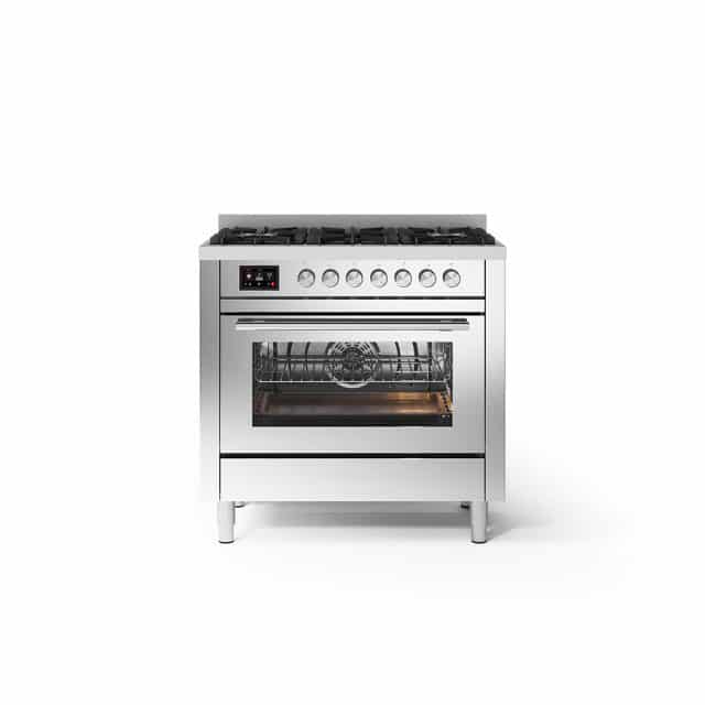 Gasfornuis 91 1cm Met Pyrolitische Oven 8211 Ilve Professional Plus