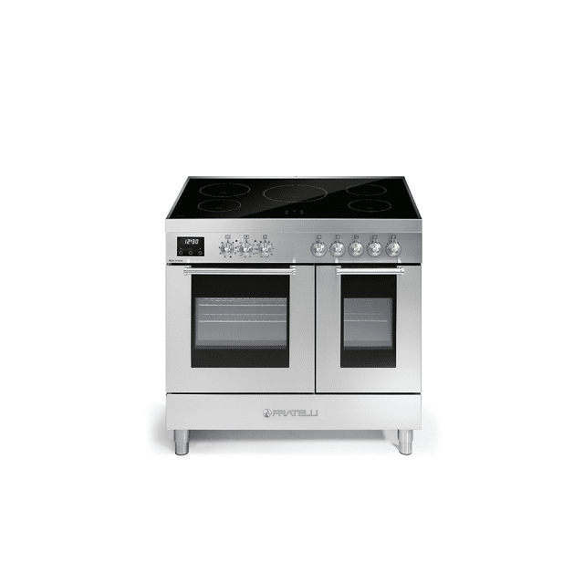 Fratelli Milano Inductiefornuis 89 5cm Dubbele Oven Rvs