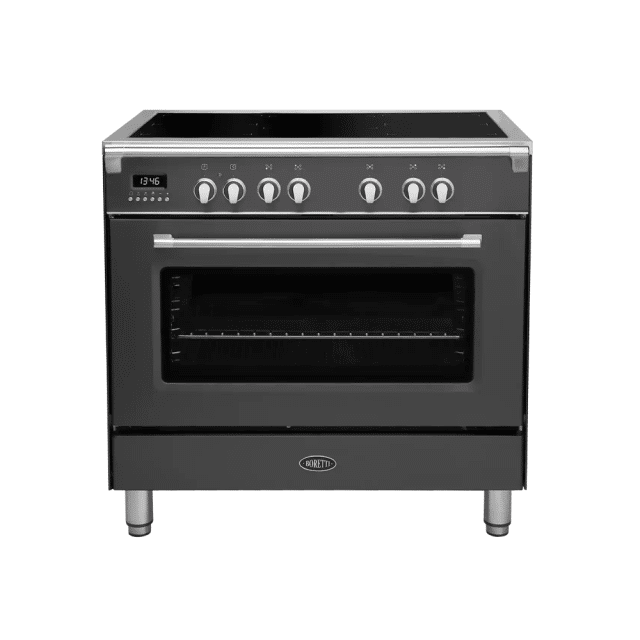 Boretti Toscana 90cm Inductiefornuis Enkele Oven 5 Inductiezones