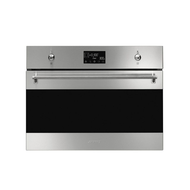 Smeg Classici Combi Magnetron Inbouwoven 45cm Rvs