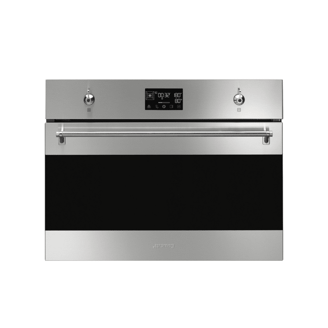 Smeg Classici Combi Stoom Inbouwoven 45cm Zwart